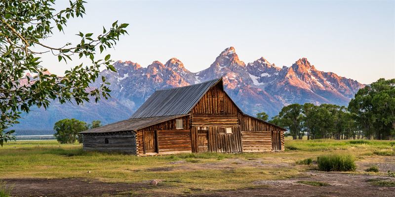Teton Barn at Sunrise
